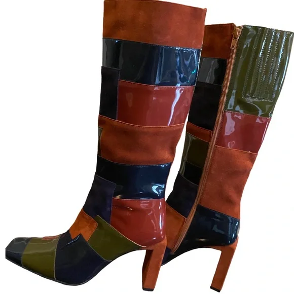 JEFFREY CAMPBELL Lightspeed Patchwork Boots